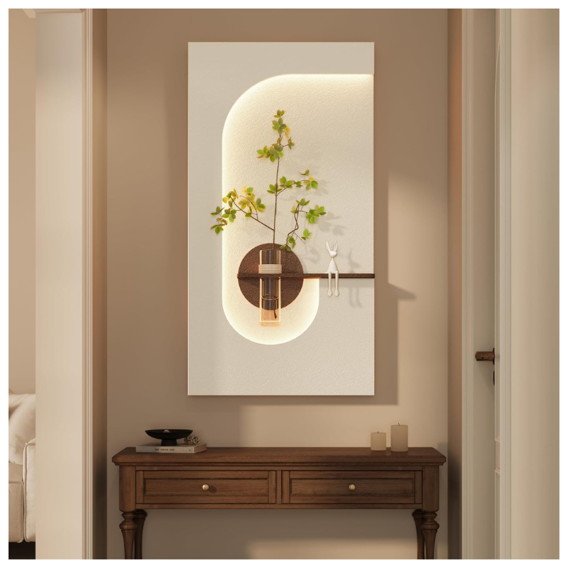 3D Textured LED Neutral Wall Art Decor