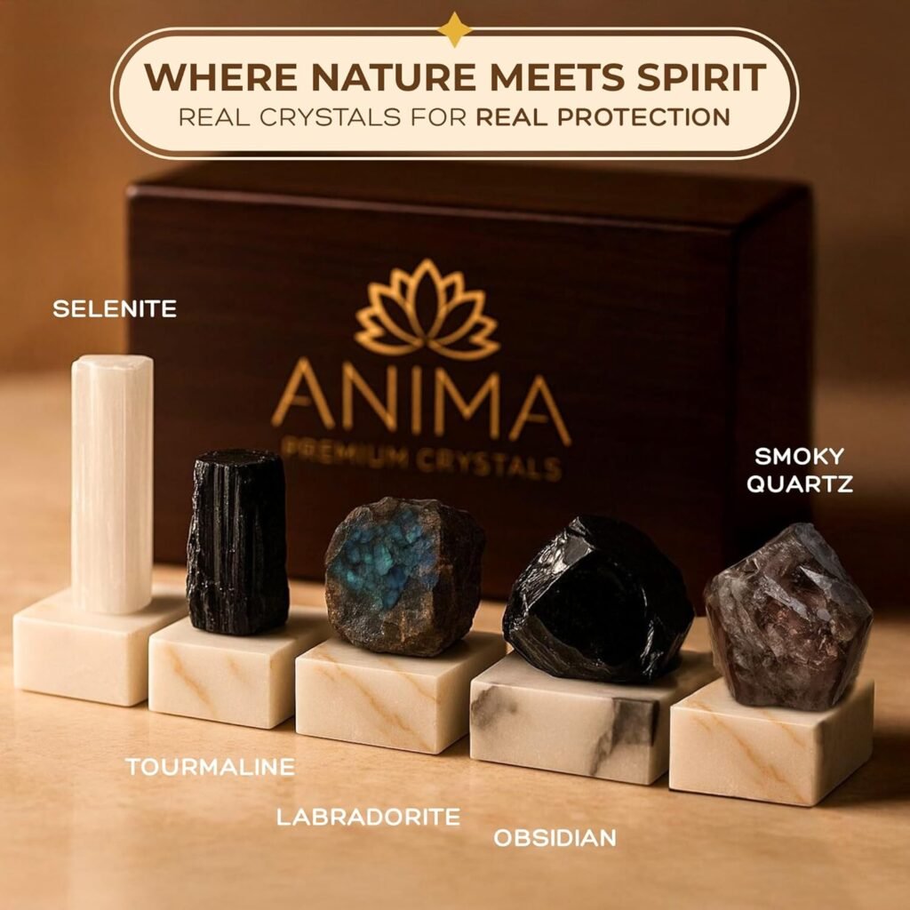 Anima Premium Protection Healing Crystals Set for Energy Shielding.