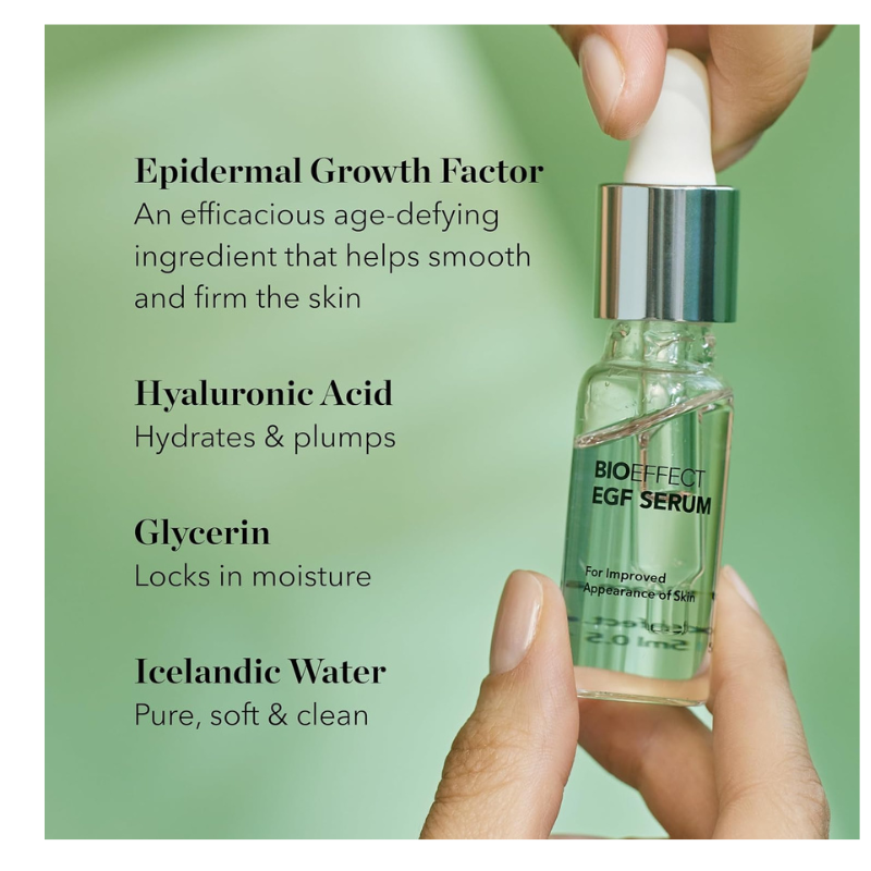 BIOEFFECT EGF Serum | Epidermal Growth Factor + Hyaluronic Acid | Age-Defying Face Treatment for Fine Lines & Wrinkles, Hydration & Firmness